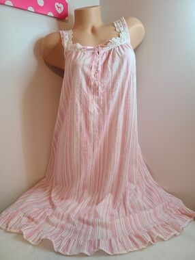 VTG 90s Amanda Paige Cotton Lace Prairie Cottagecore Nightgown Size 3X
